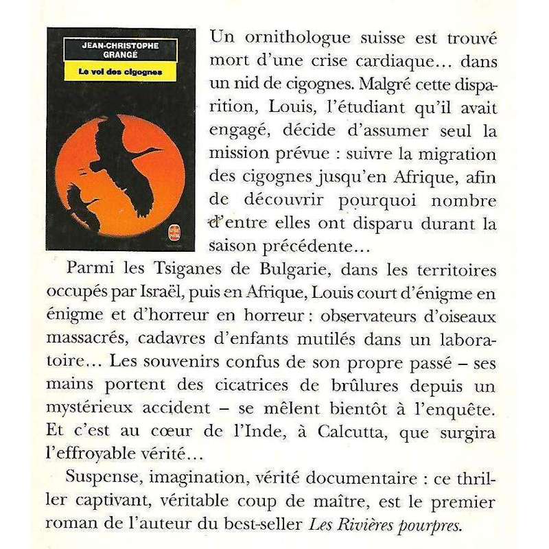 Le vol des cigognes (French) | Jean-Christophe Grange