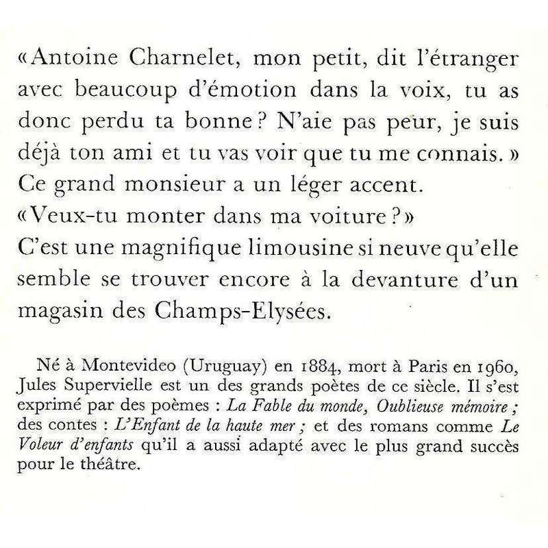 Le Voleur d'enfants (French) | Jules Supervielle