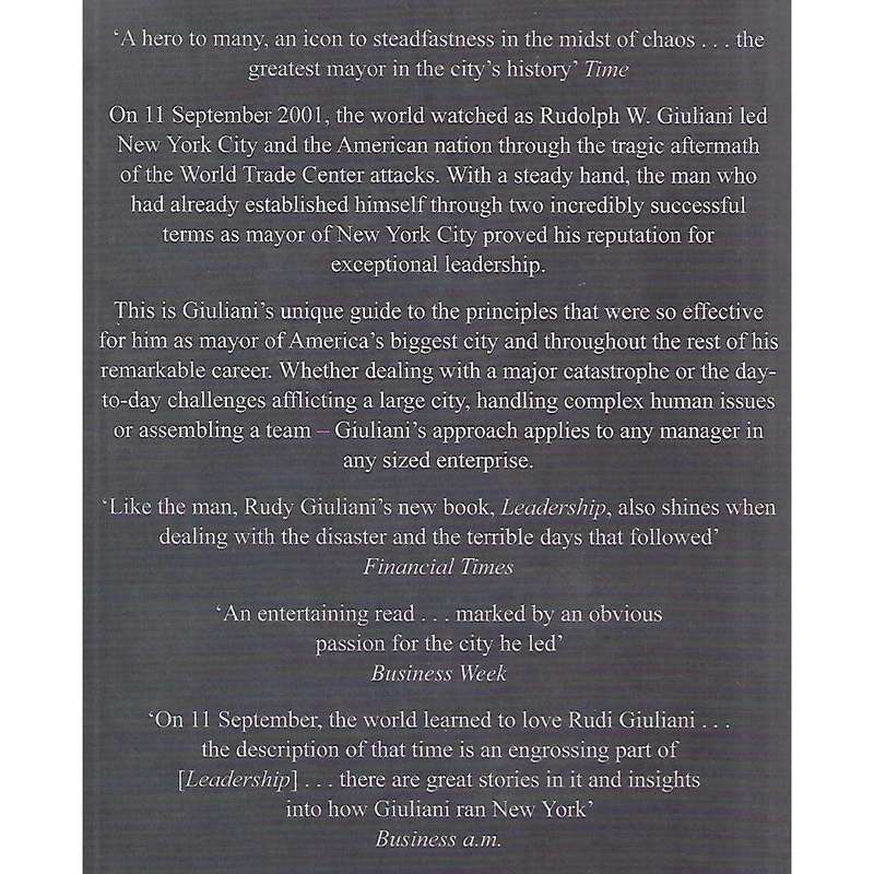 Leadership (Signed by Author) | Rudi Guliani & Ken Kurson