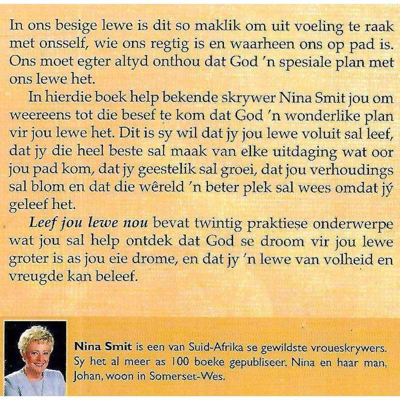 Leef Jou Lewe Nou: Ontdek God se Droom vir Jou Lewe (Afrikaans) | Nina Smit