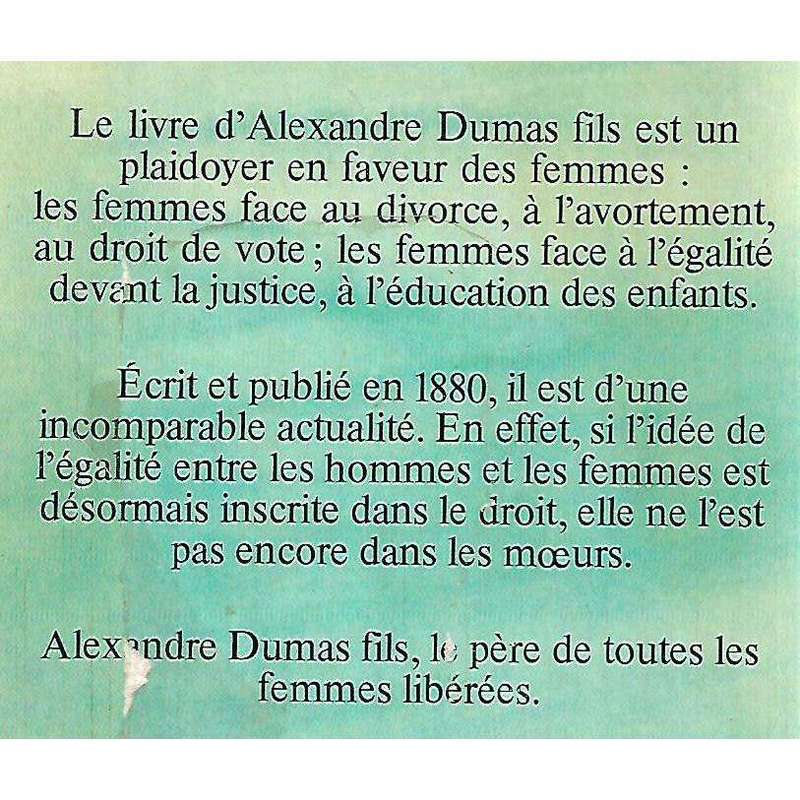 Les femmes qui tuent et les femmes qui votent (French) | Alexandre Dumas Fils