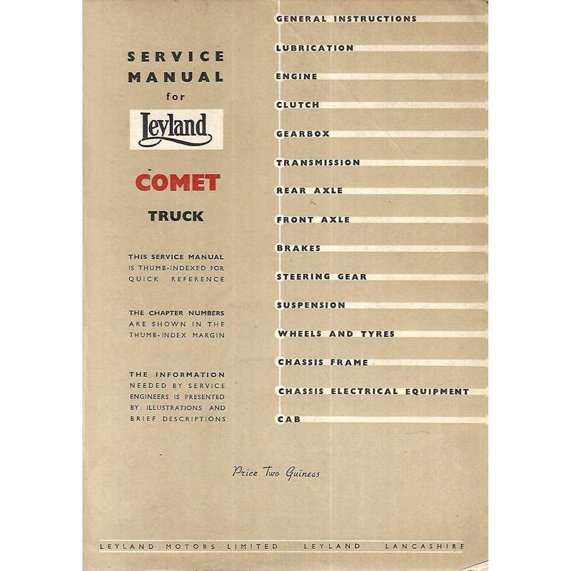 Leyland Comet Truck Service Manual