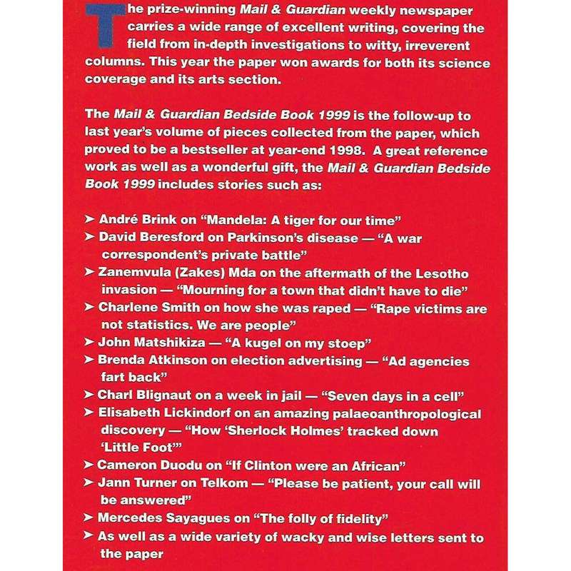 Mail & Guardian Bedside Book 1999 (Inscribed by Author) | David Macfarlane (Ed.)