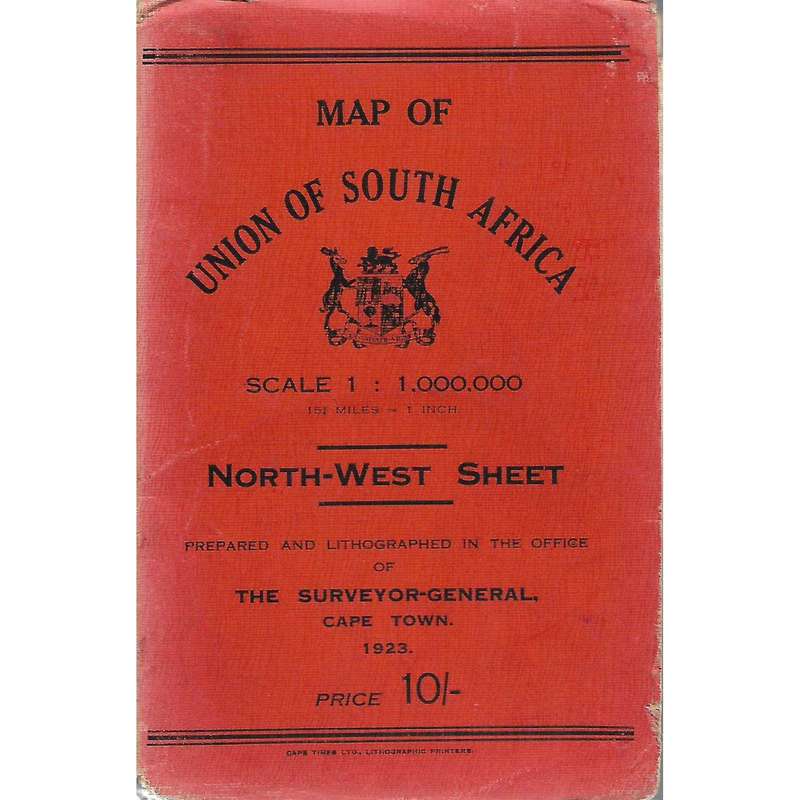 Map of Union of South Africa : North-West Sheet