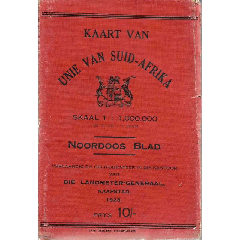 Map of Union of South Africa:North-East Sheet
