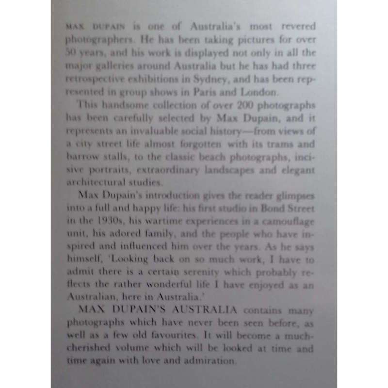 Max Dupain's Australia (With Author's Compliments Slip) | Max Dupain