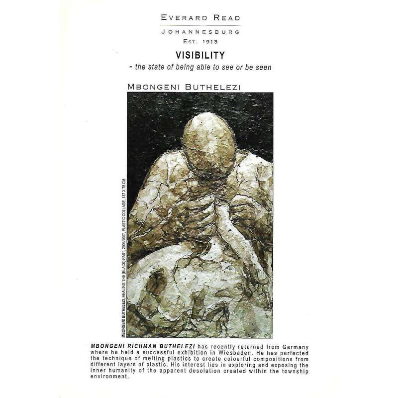 Mbongeni Buthelezi: Visibility (Invitation to Exhibition of his Work)