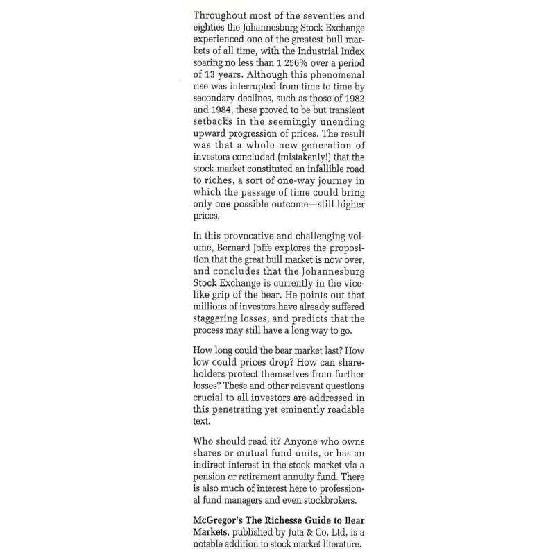 McGregor's The Richesse Guide to Bear Markets | Bernard Joffe
