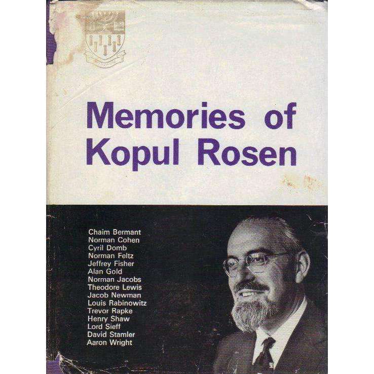 Memories of Kopul Rosen | Edited by Cyril Domb