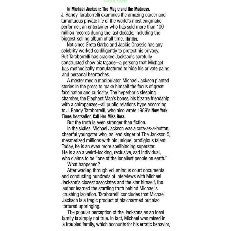 Michael Jackson: The Magic and the Madness | J. Randy Taraborrelli