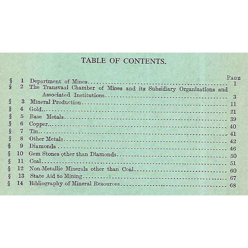 Mines, Chapter XXII (Reprint from the Official Year Book of the Union of South Africa)