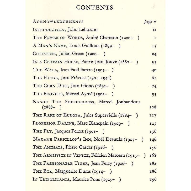 Modern French Stories | John Lehmann (Ed.)