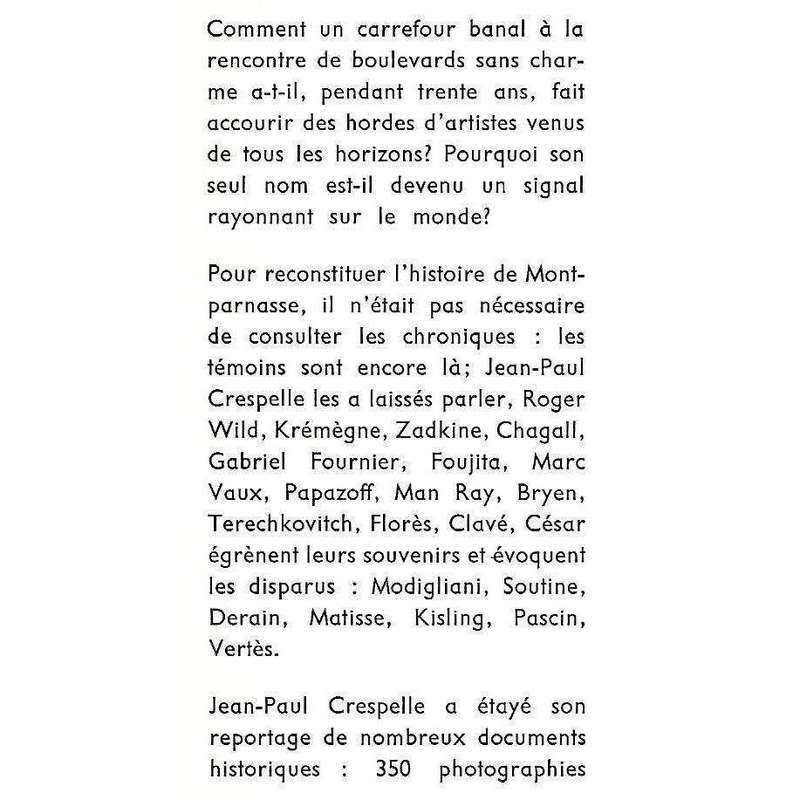 Montparnasse Vivant (French) | J. P. Crespelle