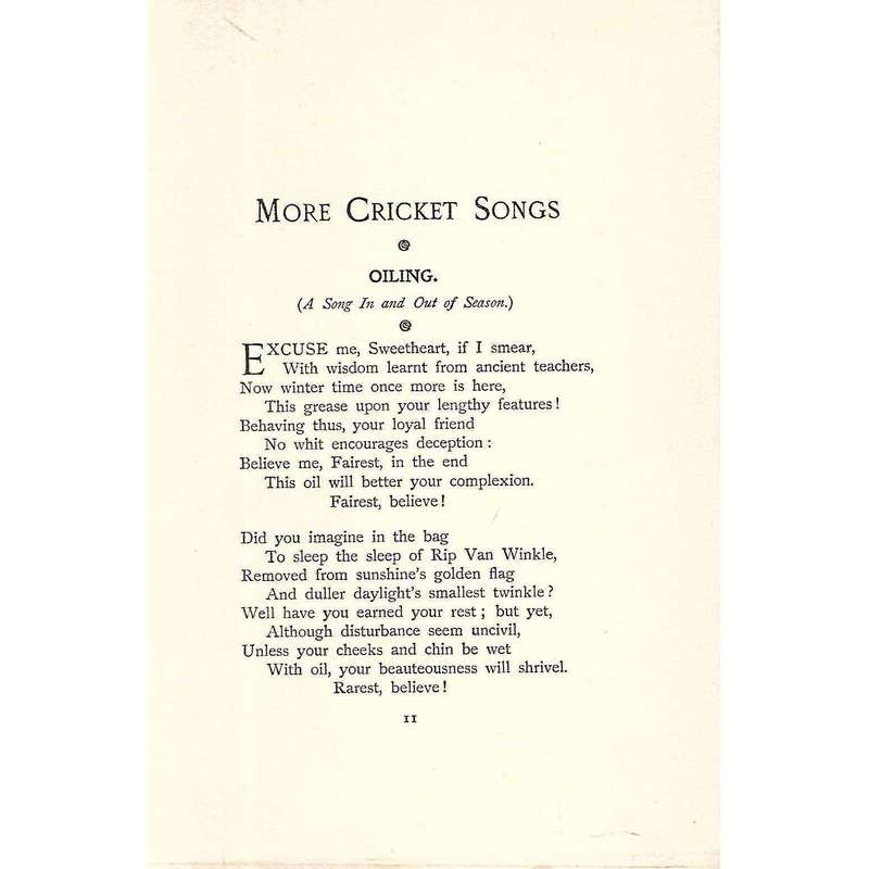 More Cricket Songs | Norman Gale
