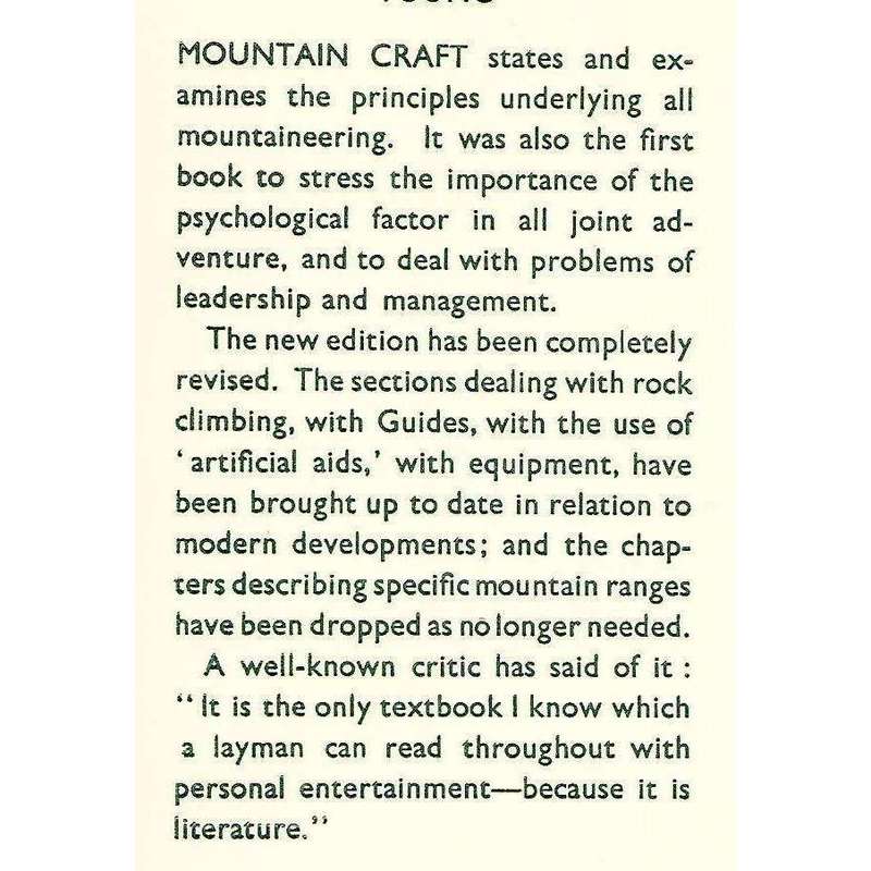 Mountain Craft | Geoffrey Winthrop Young