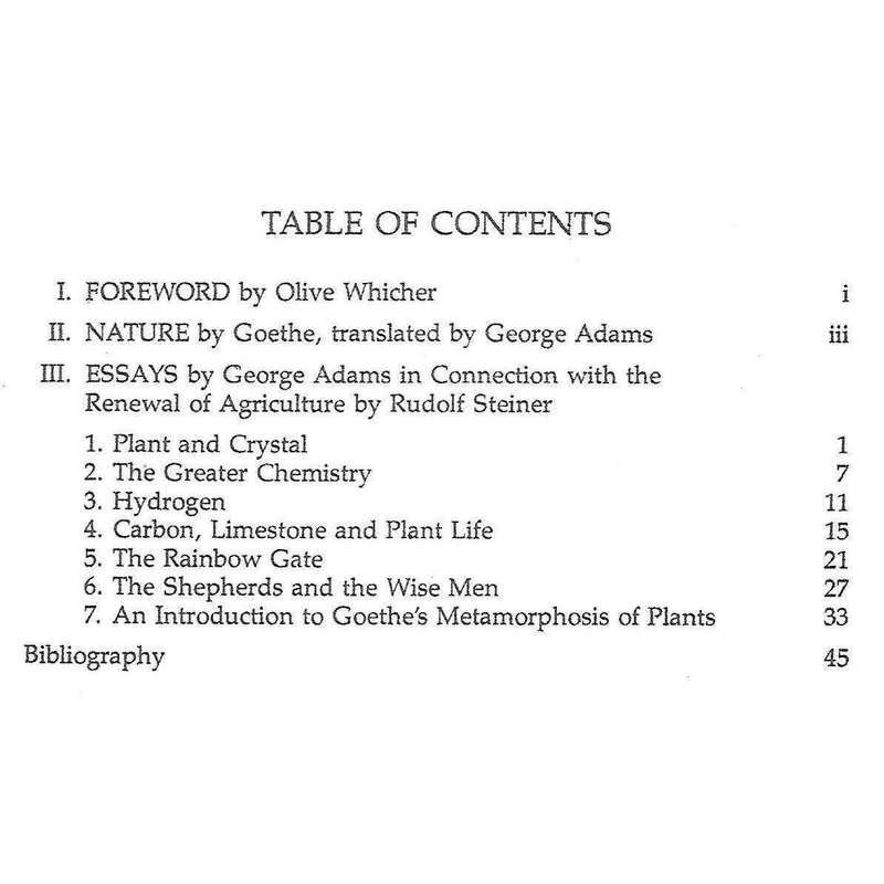 Nature Ever New: Essays on the Renewal of Agriculture | George Adams