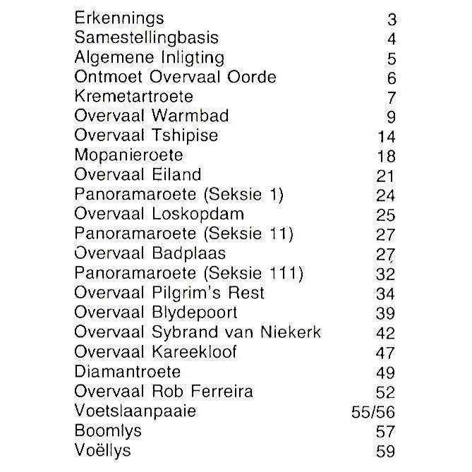Natuurskone Transvaal op Roete met Overvaal (Afrikaans)