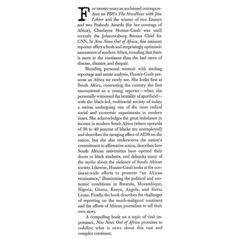 New News out of Africa (Inscribed by Author) | Charlayne Hunter-Cault