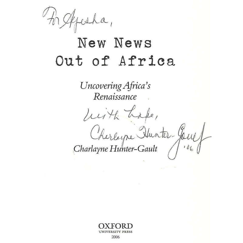 New News out of Africa (Inscribed by Author) | Charlayne Hunter-Cault