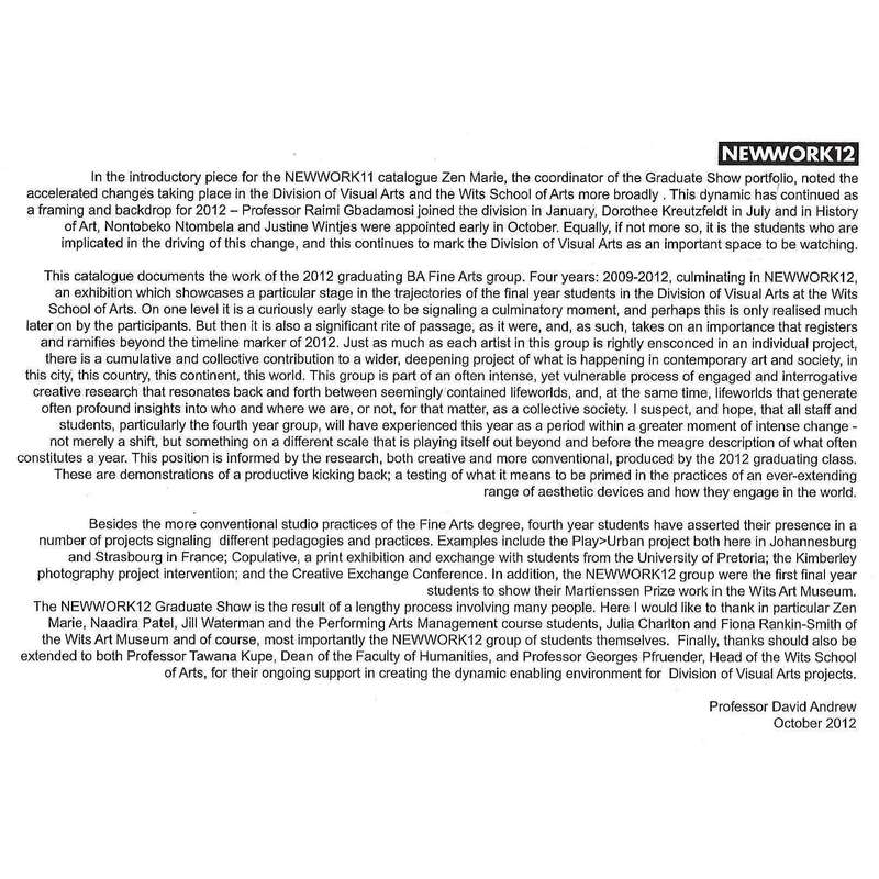 Newwork 12 (Catalogue of Contemporary South African Art Works)