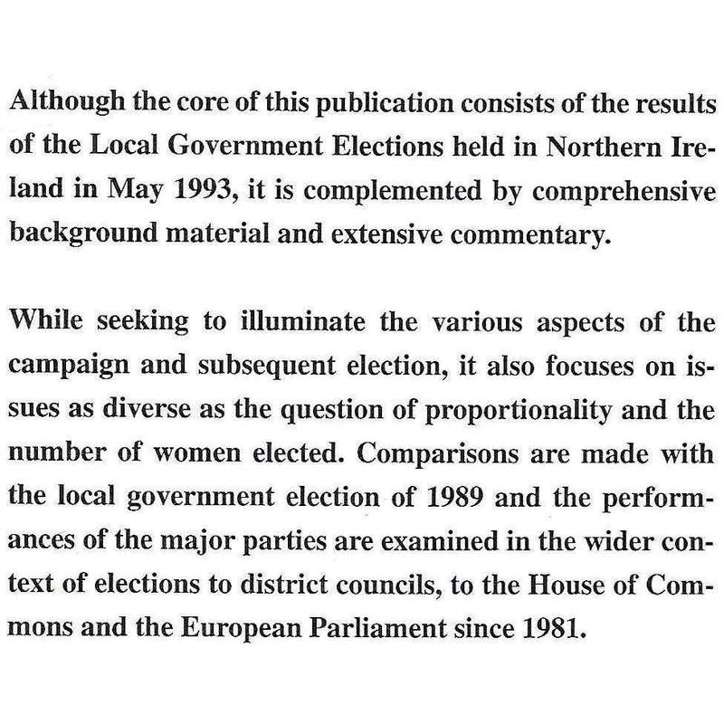 Northern Ireland Local Government Election Results 1993 | Gordon Lucy