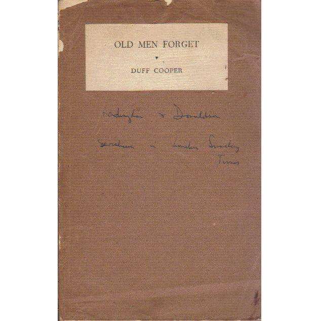 Old Men Forget (Uncorrected Proof) | Duff Cooper