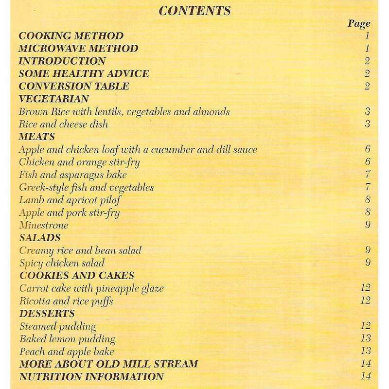 Old Mill Stream: Real Recipes from the Real Rice