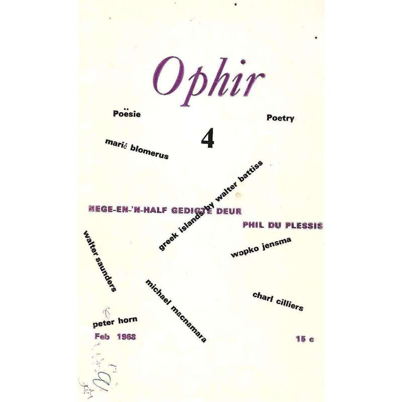 Ophir No. 4: Poesie/Poetry (Afrikaans and English)