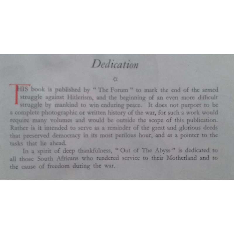 Out of the Abyss: A History of World War II (With Dust Jacket)