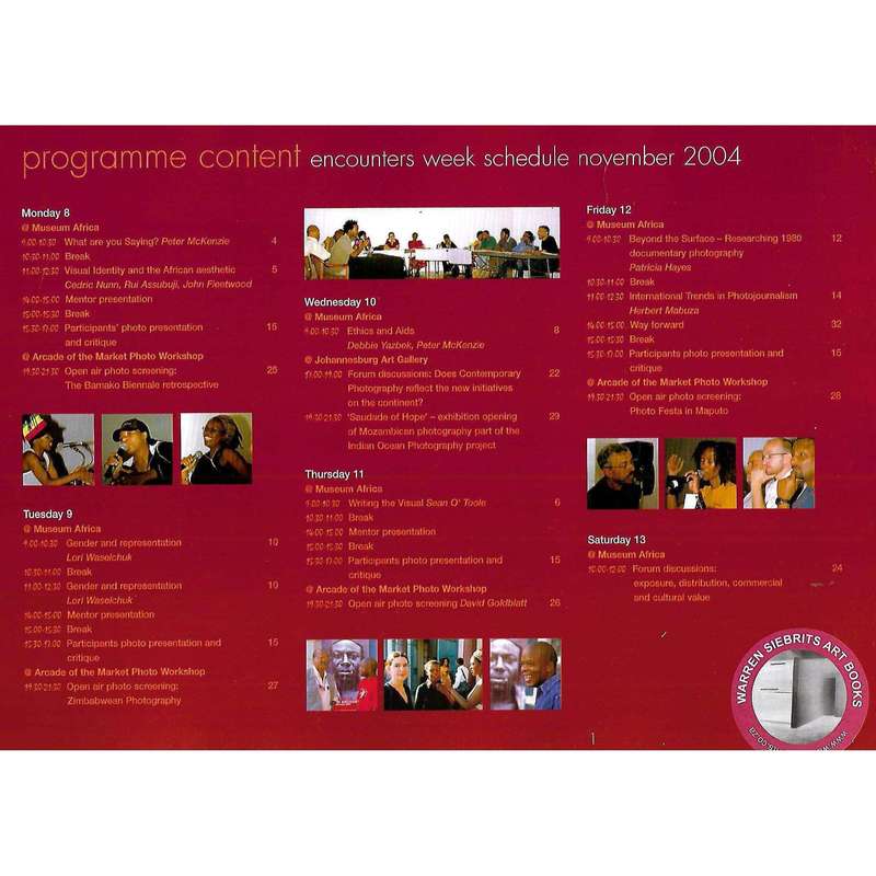 Pan African Photo Encounters, Johannesburg 2004