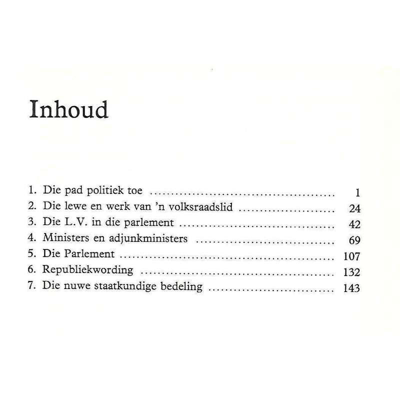 Politiek en Parliment (Signed by Author) | M. C. Botha