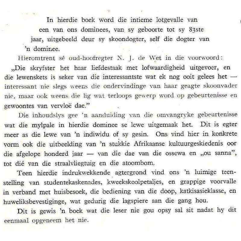 Predikante, Prestasies en Petaljes: Lewensbeskrywing van Ds. E. G. Malherbe (Signed by Author) | ...