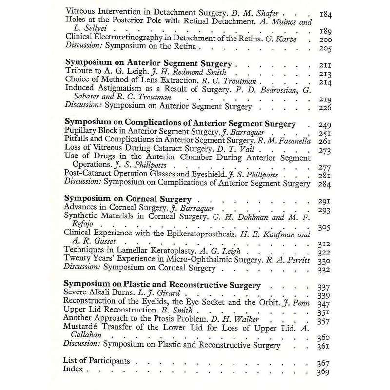 Proceedings of the First South African Ophthalmological Symposium (Limited Edition) | Maurice H. ...