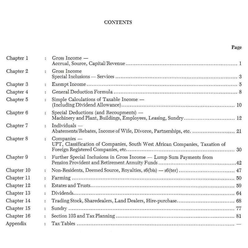 Questions of SA Income Tax 1980 | J. R. P. Morris (Ed.)