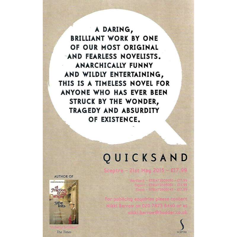 Quicksand (Uncorrected Proof Copy) | Steve Toltz