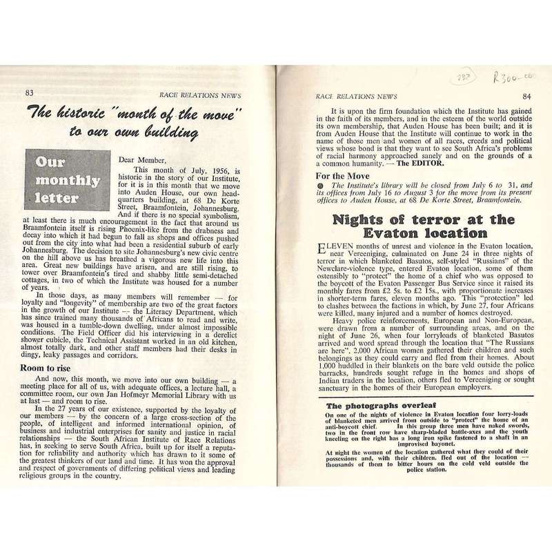 Race Relations News (Vol. 18, No. 7)