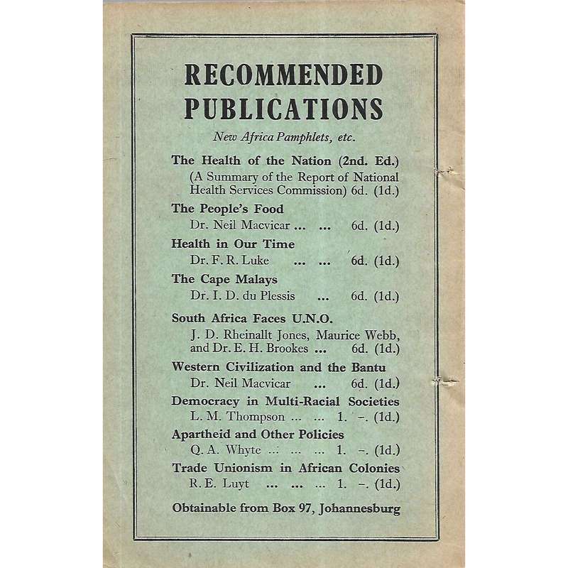 Race Relations (Vol. XVI, No. 3, 1949)