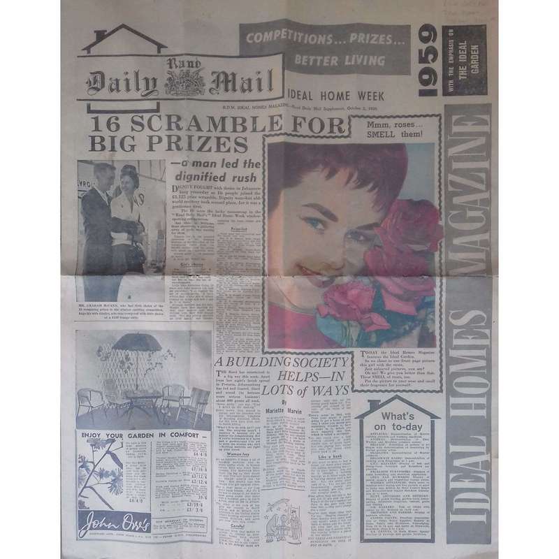 Rand Daily Mail: Ideal Homes Supplement (October 2, 1959)