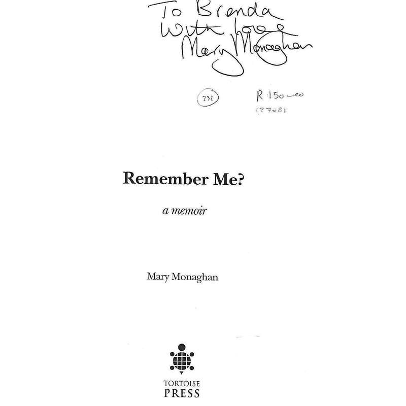 Remember Me? (Inscribed by Author) | Mary Monaghan