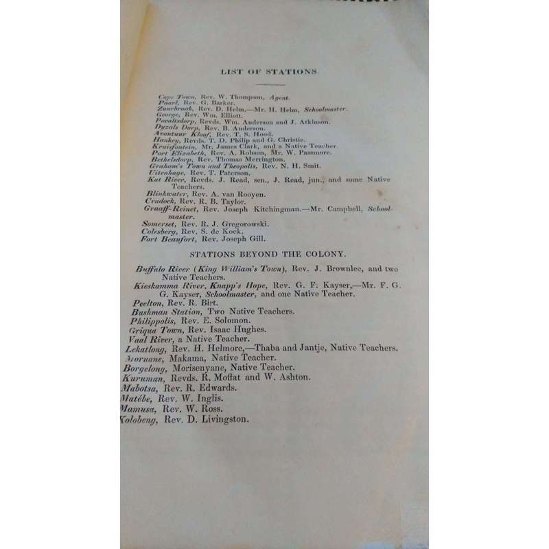 Report of the Missions in South Africa and of Auxiliaries - London Missionary Society (1851)