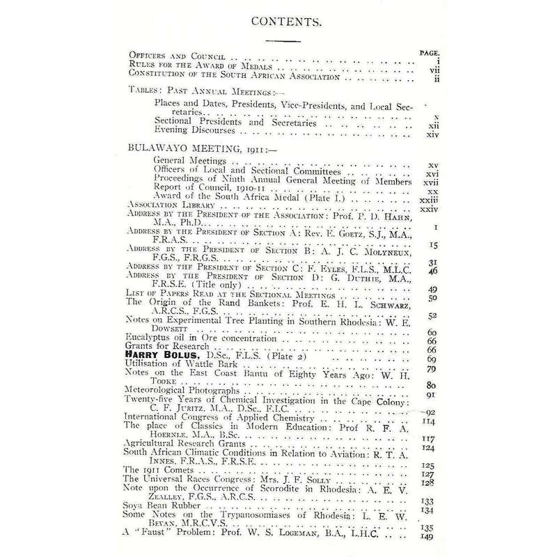 Report of the South African Association for the Advancement of Science (Bulawayo, 1911)
