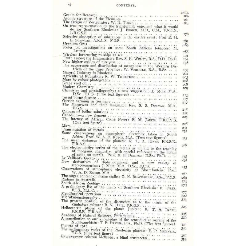 Report of the South African Association for the Advancement of Science (Bulawayo, 1911)