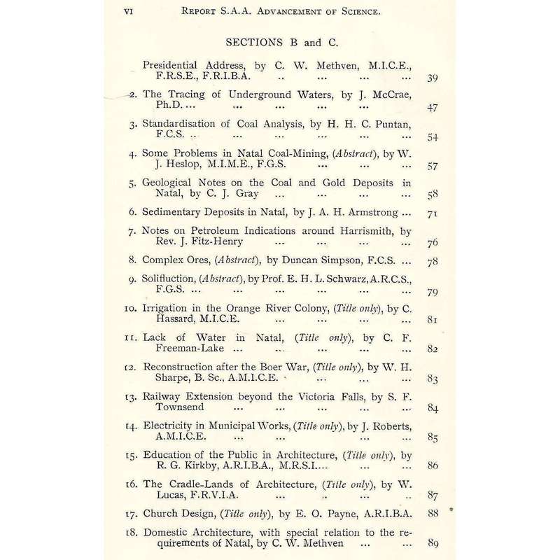 Report of the South African Association for the Advancement of Science (Fifth Meeting, 1907)