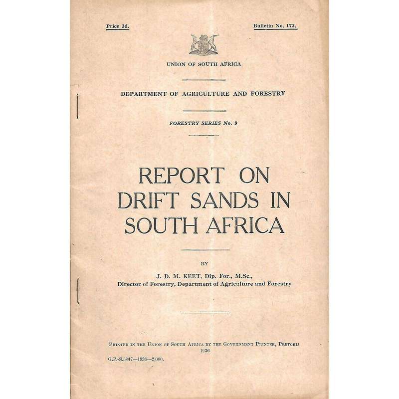 Report on Drift Sands in South Africa | J. D. M. Keet