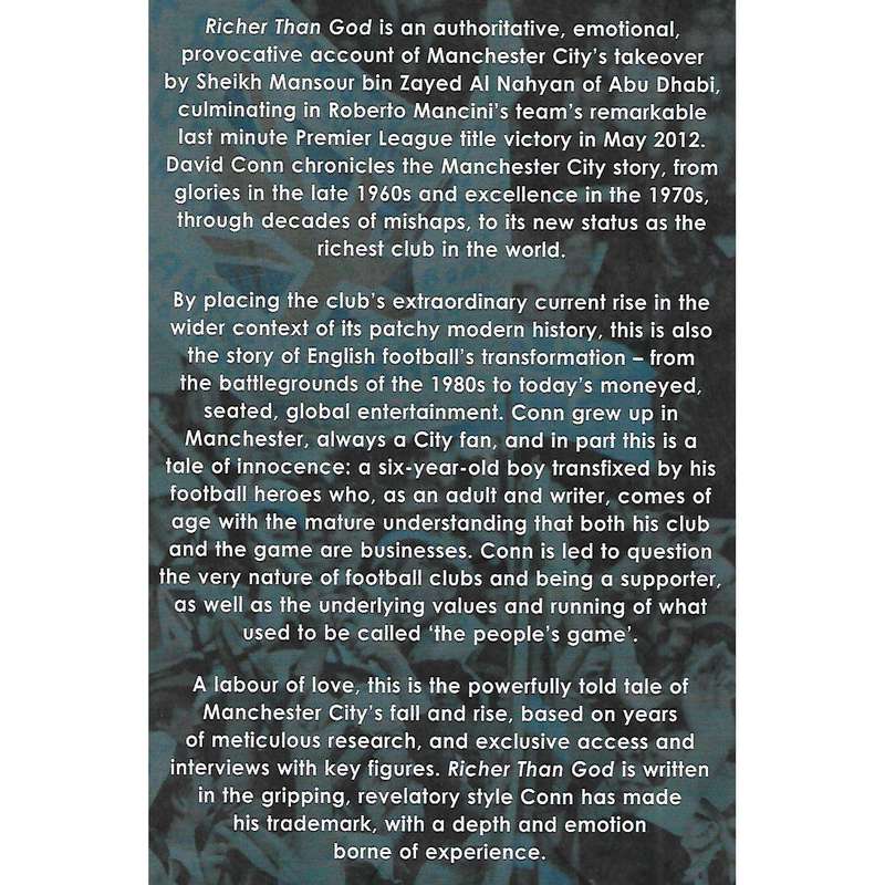 Richer than God: Mancester City, Modern Football and Growing Up | David Conn