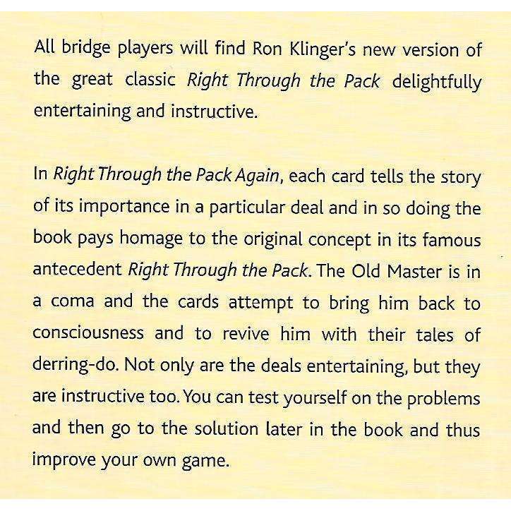 Right Through the Pack Again (Master Bridge Series) | Ron Klinger
