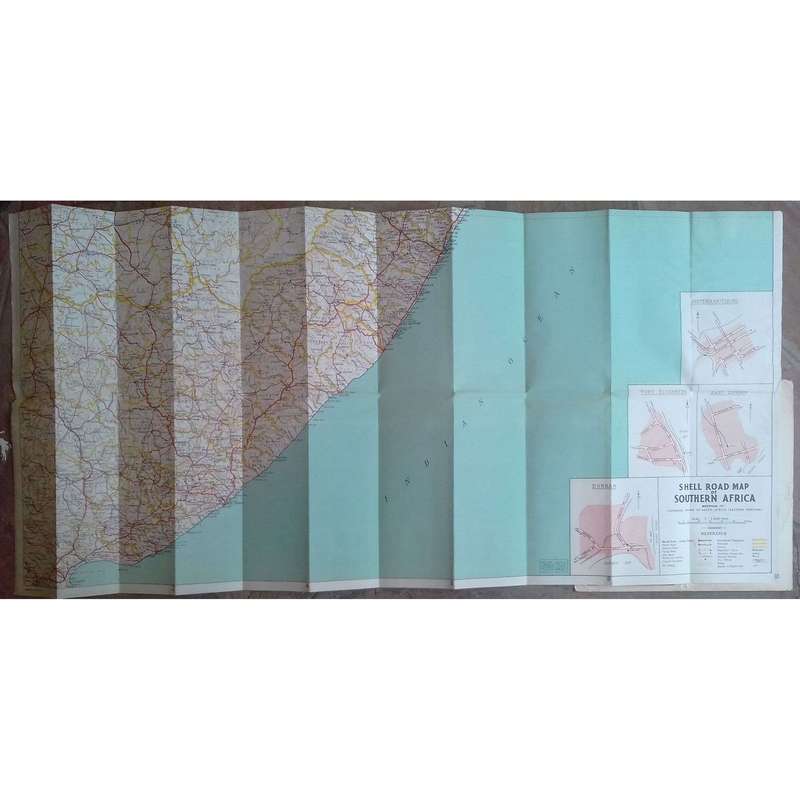 Road Map of Southern Africa (Section 2, East Coast of South Africa)