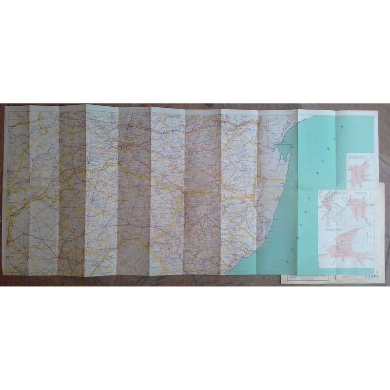 Road Map of Southern Africa (Section 2, East Coast of South Africa)