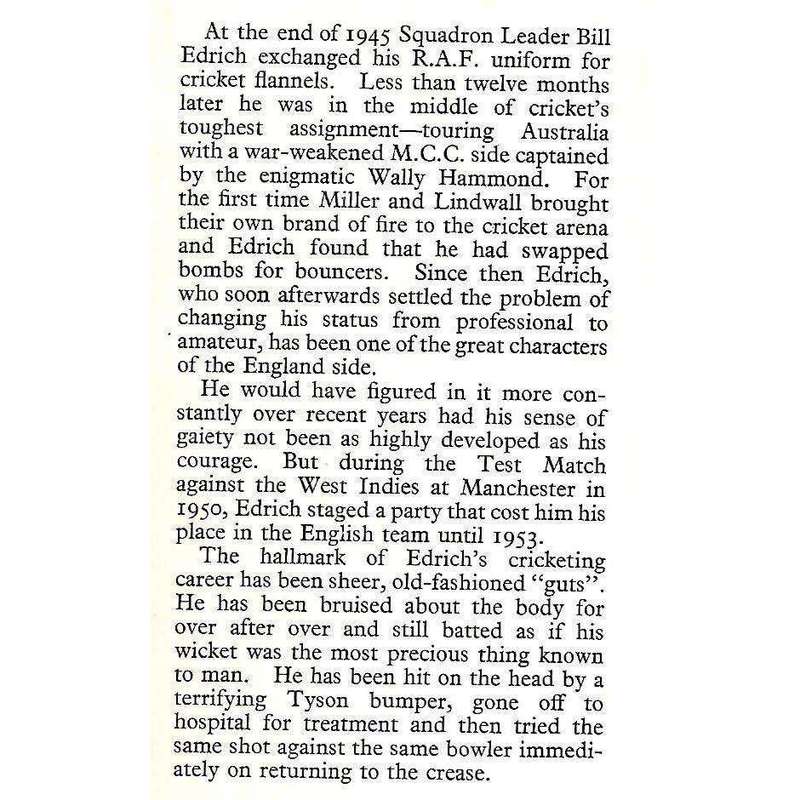 Round the Wicket | W. J. (Bill) Edrich