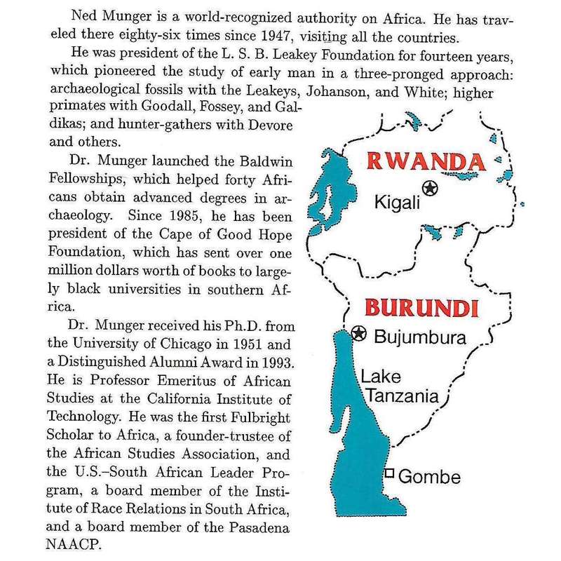 Rwanda: A Fascinating Story of Man and Gorilla in Africa's Mountains of the Moon (Inscribed by Au...